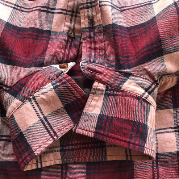 Plaid Button-Up Shirt - Red and Pink - Picture 8 of 16